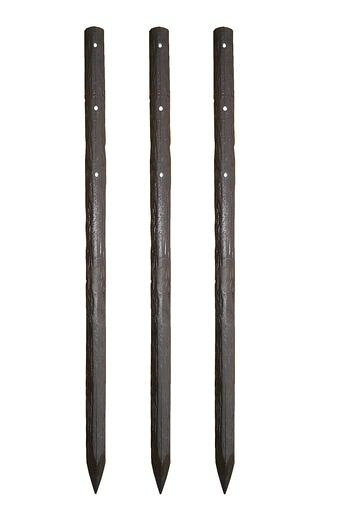 大研化成工業 樹脂製擬木杭 80φx1800mm・ダークブラウン・穴あり(G-8018DB-A)・3本...