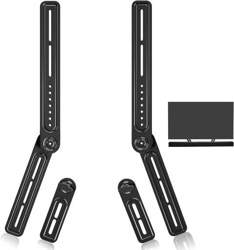 ユニバーサルサウンドバー専用金具マウントキット汎用サウンドバー取り付け金具賃貸最大VESA600x400mm耐荷重10kgVESA設置テレビの上下に取り付け可能テレビや壁に取り付け可能スピーカーブ…