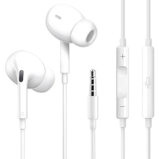 3.5mmジャック 有線イヤホン HiFi音質 高密閉防音設計 クリア通話 装着感 絡まり防止 音量コントロール 多シーン対応(睡眠/仕事/ゲーム/通勤) 全3.5mm端子機種対応