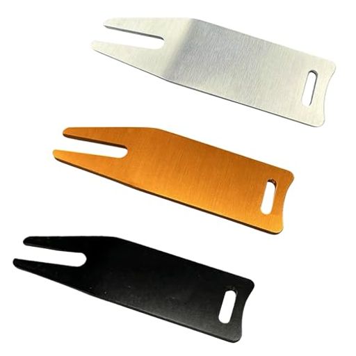 グリーンフォークゴルフフォーク亜鉛合金のゴルフ用グリーンフォーク3本組持ち運びやすい軽量タイプ芝の補修やトレンチ掃除に役立つアクセサリーとしても最適ゴールドシルバーブラ…