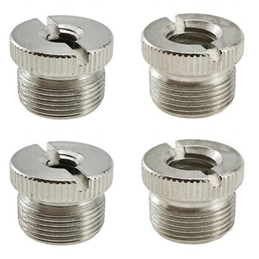 WOMLEX マイク変換ネジ マイクボルトアダプター 5/8”オス変換3/8”メスネジ 5/8”オス変換1/4”メスネジ マイクスタンド用 撮影補助ツール (鉄, 2+2個セット)