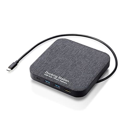 エレコム外付けSSDドッキングステーション機能付500GB[HDMI/USB-C/USB-A/USBPD100W対応]Mac/iPad/Windows対応ESD-DSA0500GBK