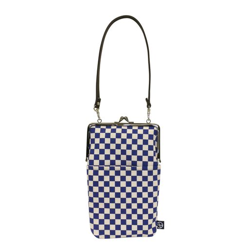 前田染工藍色シリーズ口金御朱印帳ポーチ市松藍121652