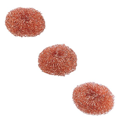 清潔に使える純銅タワシ3個組