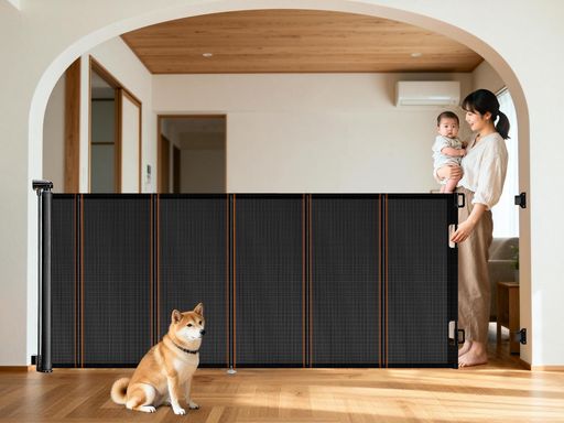 Ycozy 二代ベビーゲート ロール 革新版補強サポートバー 安全ペットゲート 巻き取り 階段 子供 変形防止 安全ロック機能 最大取付幅300cm バリアフリー 赤ちゃん 柵 ペット 猫 犬に適応 高さ…