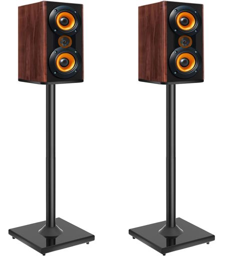 BQKOZFINスピーカースタンド高さ80~106cmスピーカー台スピーカーマウント耐荷重10kg日本語説明書付きブ..