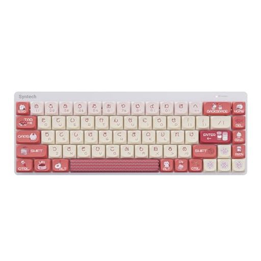 Syntech Chronos 68 配列 3 モード接続ロープロ軸メカニカルキーボード|2000mAh バッテリー 長時間駆動 PBT 耐摩耗キーキャップ バックライト 高さ調整可能脚サポート オフィス/ゲーミング対応|赤色
