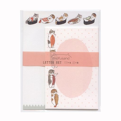 アクティブコーポレーションモフサンドレターセット【おすし】猫ネコねこ便箋封筒手紙かわいいmofusandF0