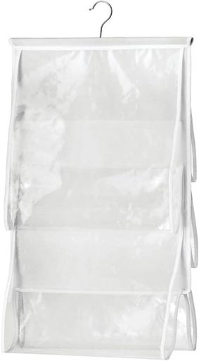 InterDesignクローゼット収納ハンドバックホルダーハンギング白透明06330EJ