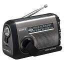 ソニーポータブルラジオICF-B99:FM/AM/ワイドFM対応手回し充電/太陽光充電対応シルバーICF-B99S