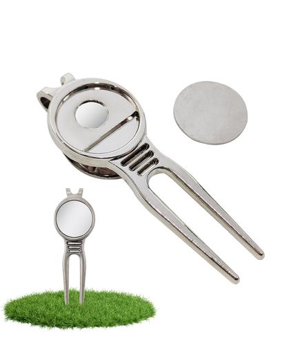 ゴルフフォークマグネットグリーンフォーク持ち運び便利用品アクセサリーコンパクト耐久性アップでおしゃれなデザイン