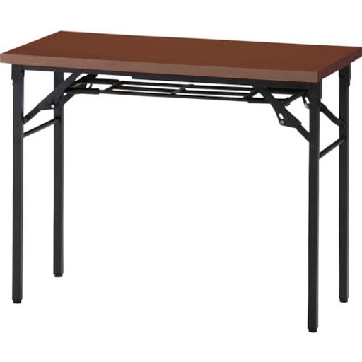 工作写字台 - TRUSCO(トラスコ)折りたたみ会議テーブル1200X450XH700棚板なしウォールナットTST-1245-WN