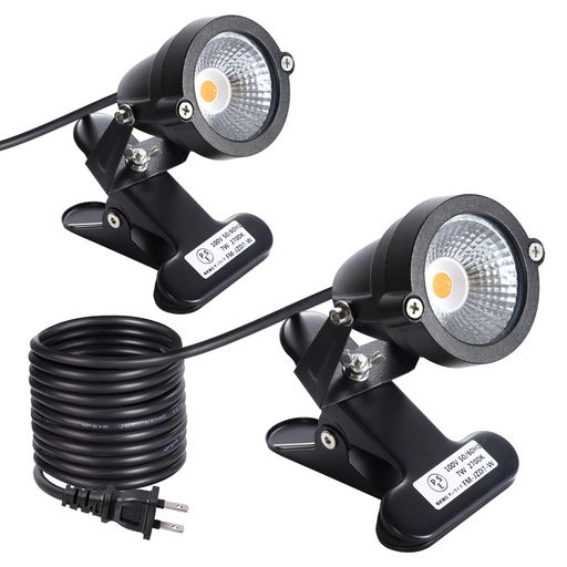 Other - 防水LEDクリップライト屋外小型防雨防水型電球色2700K7W60W型相当スイッチなしコード長3m看板用黒板用照明店舗看板用店頭看板水槽灯作業用ライト六角レンチ付き(クリップランプ2個入電球色)