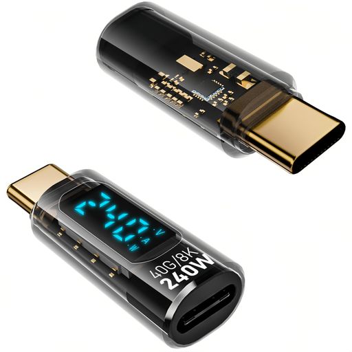 MUXER USB Type C 変換アダプタ、出力スクリーン表示、PD 240W急速充電、USB4 40Gbps高速転送、8K 60Hz HD映像信号伝送、USB C オス メス 変換、USB-C