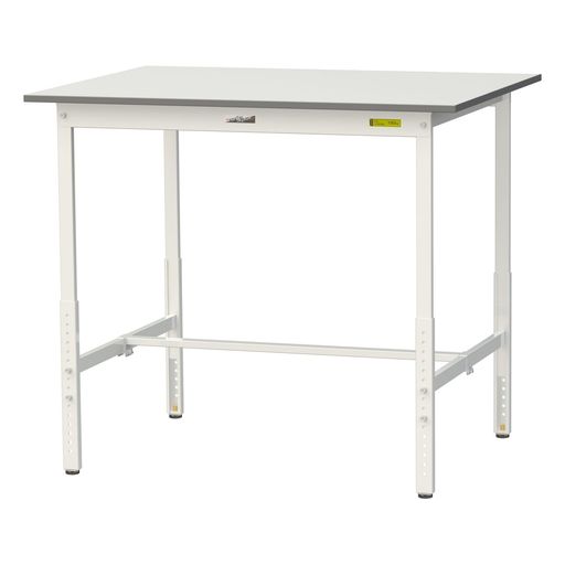 山金工業ワークテーブル150シリーズシルキーホワイトW1200xD900xH900~H1200mm【3梱包】SUPAH-1290-WW