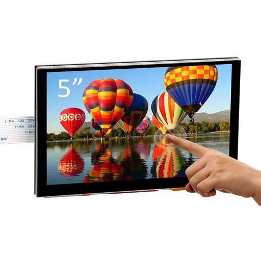 OSOYOO 5インチTFT タッチスクリーン DSIコネクタ LCDディスプレイモニター 800x480解像度 ラズベリーパイ2 3 3 4 B+ raspberry pi 5 用 日本語説明書付き