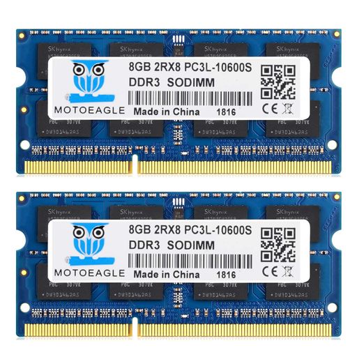 PC3-10600 DDR3-1333MHz 8GBx2枚 ノートPC用メモリ 16GB PC3L 10600S DDR3L-1333 CL9 204Pin SO-DIMM Mac 対応