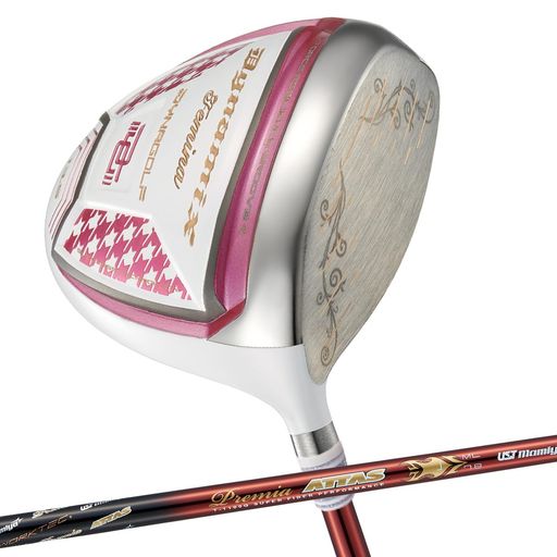 めっちゃ飛ぶのに超カワイイハート超軽量グリップ装着!超軽量258gのSLEルール適合レディースドライバー! 【クラブスペック】レングス:44インチロフト角:13.5度ライ角:62度バランス:C1総重量:258gヘッド容量:460cc【シャフトスペック】フレックス:Lキックポイント:先中調子重量:40g振動数:200CPMトルク:7.8