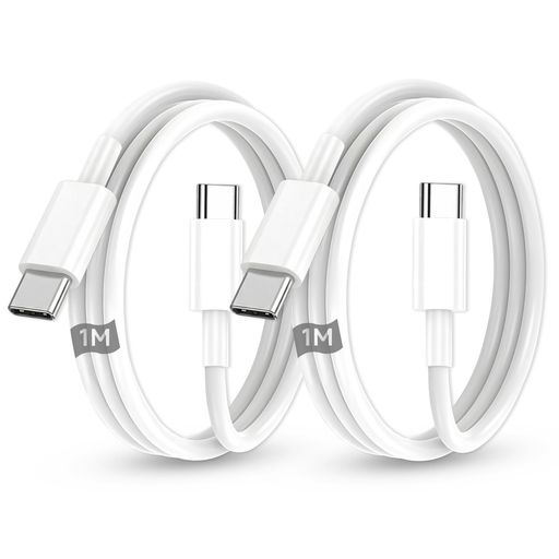 【2026年新モデル】USB Type-C ケーブル 充電ケーブル タイプc 60W超急速充電 ype-C to Type-Cケーブル 1メートル(2本入り)高耐久ナイロン編み iPhone 17/Air/16/16e/15、MacBook
