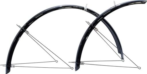RITEWAY(ライトウェイ) 自転車フェンダー ダブルステークロスバイクフルフェンダー 泥除け 前後セット 700C用 幅45mm グロスブラック