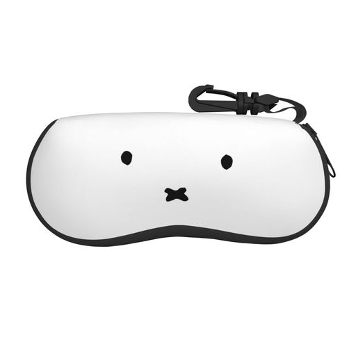 [HTSW]かわいいメガネケースミッフィークールなアニメサングラスケースユニセックスジッパーメガネバッグスタイリッシュ超軽量携帯用多機能収納ボックスネオプレンキーホルダーフック…