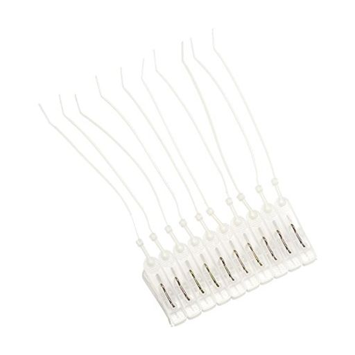 サイズ:3.5x1.5x21cm 内容量:10個入 壊れたピンチの交換用ピンチ。 ヒモの長さが調節可能なので、ほとんどのハンガーに使用できる。 半透明の本体カラーなので、違和感なくピンチを付け替えられる。