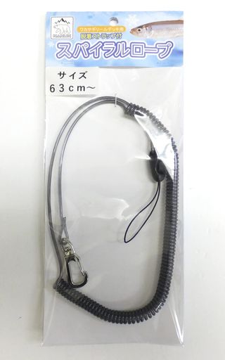 ナヌーク(Nanuk)ワカサギリールデッキ用スパイラルロープ(レギュラー63cm)