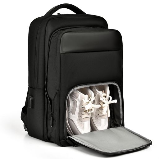 ✅【荷物が増えても安心!ビジネスリュック拡張機能】 ファスナーを開けば約2倍の容量UPが可能。出張や旅行で大人気のリュック。【商品の仕様】サイズ:46x32x15cm(拡張後マチ23) 容量:25~30l 材質:1200Dオックスフォード撥水加工。 ✅【収納力抜群の大容量リュックサック】ビジネスシーンでは書類や電子アクセサリー類など、マチ幅も広いため嵩張る荷物やお弁当・水筒・着替え・A4サイズの書類などの収納も楽に行えます。PC収納部分の内生地は厚めのクッションで、衝撃や傷からデバイスを守ります。合わせて8ポケットで、誰でも収納上手になれる。 ✅【汚れに強い撥水加工された防水リュック】急な雨などに備えて撥水コーティングを施しているので、水を弾き、耐水性に優れ、外出中の突然の雨にも大事な荷物を守る安心な作りとなっています。滑らかで手触りの良い質感のバッグの素材ですが、汚れやほこりが生地に浸透しづらく、軽く水を含んだタオルなどで拭くだけで簡単にお手入れが完了します。※完全防水ではありませんので、降雨時の長時間の放置や水に浸すことは避けてください、浸水の恐れがあります。