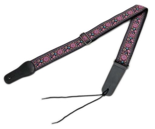 HOSCOギター用ストラップジャガード織り99-160cm/幅5cm赤色系STR-DG42-RD