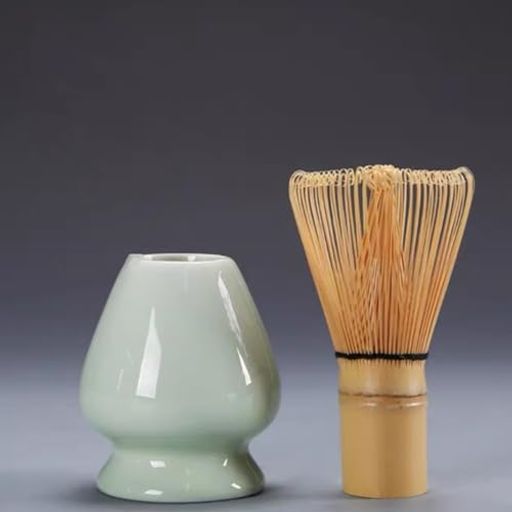 Yoseka百本立茶せん茶筌茶筅100本立茶道具くせ直しグリーン通常サイズ茶せん茶筌直し2点セット(百本立&茶筅直し*グリーン)