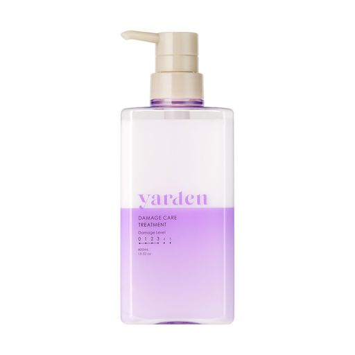 yarden(ヤーデン)ダメージケアトリートメントボトル ヘアカラーで傷んだ髪に 内容量:400ml 甘く優しいスミレ・ローズの香り ー