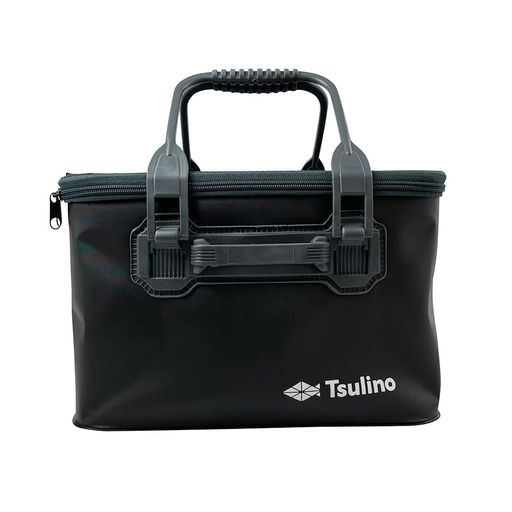 Small Accessories - Tsulinoハンドル・フタ付きの折りたたみバッカン40cmブラック