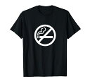 白禁煙サインTシャツ