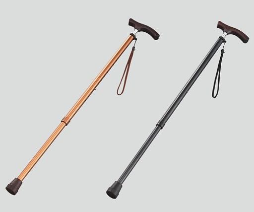 伸縮杖(スリムネックタイプ)ブラウン(男性用)/8-6960-01