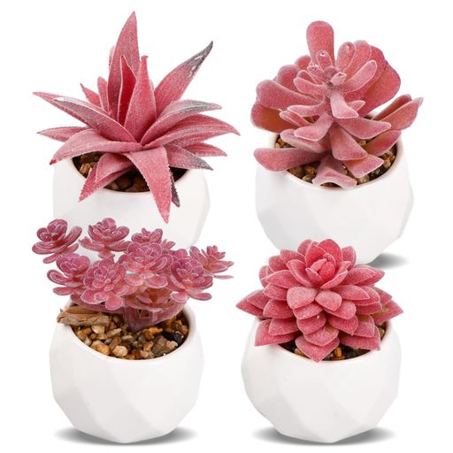 4点セット人工多肉植物ミニ植物鉢植え枯れない観葉植物室内ホーム庭装饰デコレーション枯れないグリー..