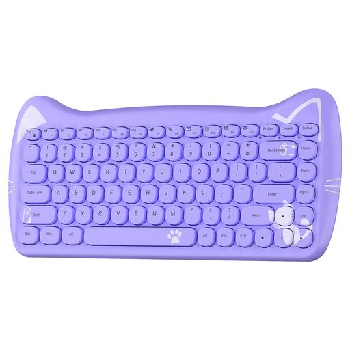 パソコン用キーボードワイヤレス2.4GHz無線キーボード超薄型テンキーレス静音タイプライター風3段調節..