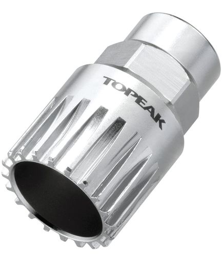 英語名:Cartridge Bottom Bracket Tool 強化スチール シマノ/ISIS対応 24mmオープンレンチ/1/2"ソケット対応 L53xφ32mm 102g