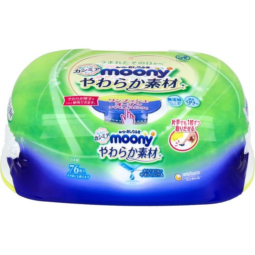 ムーニーおしりふきやわらか素材本体76枚入2個セット ムーニーおしりふきやわらか素材本体76枚入2個セット