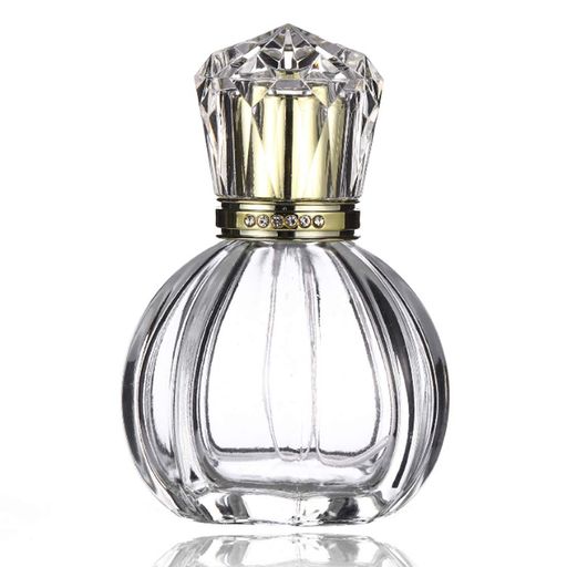 Enslz50ml1.7オンスヴィンテージパンプキン型スプレーボトル詰め替え可能クリスタルガラスアトマイザー空のファインミストスプレー香水ボトル(パンプキン)