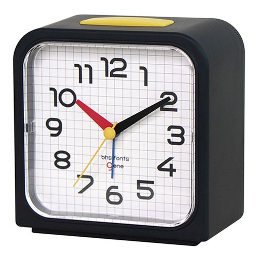 Rakuten - エルコミューン 卓上時計 バウハウス GENE ALARM CLOCK Bayer Alarm SQ ブラック DCL-006