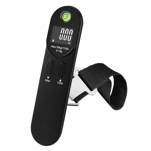 荷物旅行はかり行李计重器最大50kgまで計量可能計量器軽量コンパクト携帯式デジタルスケール吊り下げ式旅行・アウトドア・家庭用に最適ステンレス仕上げ風袋引き機能付き便利