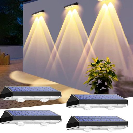 より大きな LED ランプビーズ:庭 ライト ソーラー LED 高濃度技術、大面積ソーラー充電パネルを使用し、6 〜 8 時間の充電で最大 10 時間点灯できます。日中は自動的に充電し、夜間は自動的に点灯します。エネルギーと電力を節約し、年間を通じて電気代がかかりません。 3 トーン照明: 暖色光 - 白色光 - ニュートラル光の 3 段階の照明。使用場所に合わせて適切な照明をお選びいただけます。暖かくニュートラルな光は、日常の中庭、駐車場、庭園、フェンスの照明、その他のお祝いの装飾の雰囲気に適しています。白色光は、出入り口、店の看板、店舗の照明などに適しています。 防水設計:ソーラーライト 屋外IP65防水なので、雨天でも心配ありません。雨、雪、極端な気温など、さまざまな屋外環境に耐えることができます。木製のフェンス、デッキ、収納バッグ、別荘、ペダル、フェンス、道端、壁、バルコニー、ガレージのドア、中庭の階段、その他の屋外防水ソーラーライトに適用できます。 取り付け簡単: 粘着テープとネジが付属しており、配線や電池を購入する必要がなく、簡単に取り付けられます。