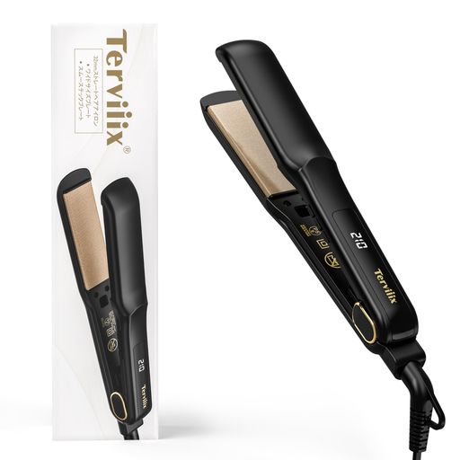 Other - Terviiixストレートアイロン32mm幅広プレート32mm幅広プレートで素早いスタイリングシルキーヘアケアプレート持ち運びヘアアイロンストレート&カール両用2way10段階温度設定120-210°C海外対応…