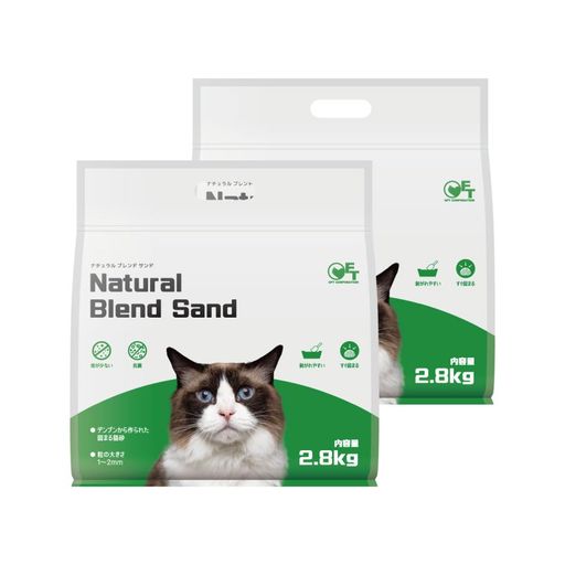 インドア ✅OFTSTOREオリジナル穀物系猫砂の開発 20年以上にわたり数多くの猫砂を販売してきたOFT STOREが、 独自開発したオリジナル穀物系猫砂です。 穀物系猫砂の特長である消臭力、固まる速度、そして砂埃が少ない点をしっかりと維持しつつ、よりお買い求めやすい価格を実現しました。 ✅約3秒で瞬間凝固 ナチュラルブレンドサンドに含まれる天然でんぷんは、尿を素早く吸収・脱水し、瞬時に固まります。凝固力が非常に高いので、 固まりは崩れることなく簡単にすくえて快適です。 ✅穀物ならではの消臭力 原料であるとうもろこしとキャッサバは、尿を瞬時に固めることにより、 アンモニア臭も除去。化学薬品を使用せず、 穀物の特性を活かして不快なニオイを中和します。 ✅トイレ本体にへばり付かない 水分を吸収するとシリコンゴムのような弾力のある固まりとなり、 トイレ本体にへばりつくことなく簡単に剥がせます。 ✅環境に優しく砂埃が出ない ナチュラルブレンドサンドは、 独自の製法で粉塵がほとんど立ちません。 また化学薬品 は一切含まれていないので、 小さなお子様がいるご家庭でも安心してご使用いただけます。