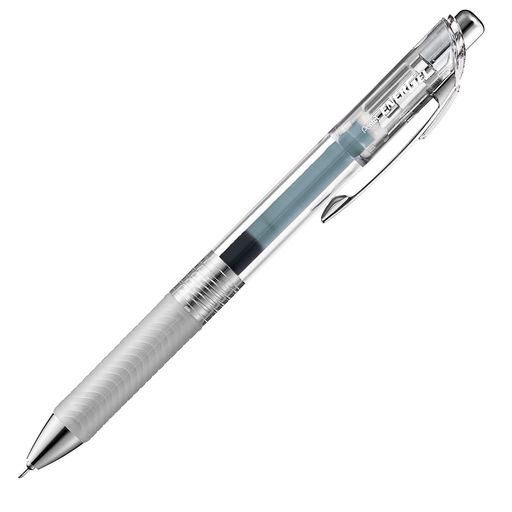 【特長】スッと書けてサッと乾くゲルインキボールペン 【インキ色】ラフグレー 【ボール径】0.4mm 【材質】後軸・頭冠=再生PCノック・前軸=ABS樹脂メッキグリップ=エラストマークリップ=鉄 【1本あたりサイズ/重さ】幅16mmx奥行11mmx長さ147mm/13g