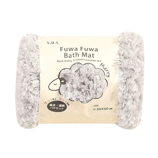 センコー(Senko)S.D.Sメリーバスマット約35x50cmグレー吸水速乾ふわふわ65328(3.0)
