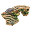 NUZAMAS カメ 日光浴プラットフォーム 爬虫類 登山用ランプ プラットフォーム 爬虫類 隠れ家 洞窟 生息地 装飾ランプ 岩 造園装飾 フトアゴヒゲトカゲ カエル用