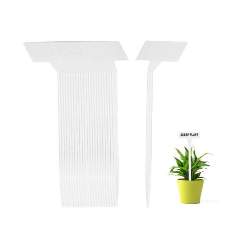 園芸ラベル植物ラベル園芸用ラベル35枚入T型プラスチック素材耐久性軽量盆栽タグ植物用タグ書き込み拭..