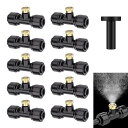 Coollooda噴霧ノズル(10点セット)ミスト散水ノズルミストノズルドリップ灌漑システム散水用具ドリップ節水点滴灌漑植物家庭園芸盆栽屋外冷却システム適用
