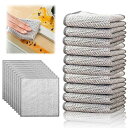 金属ワイヤーふきんリバーシブル20x20CM竹炭キッチンクロス竹炭両面金属クリーニングクロス両面使用傷を着けずにかきとる食器洗いメッシュクロス乾湿両用ワイヤーふ...